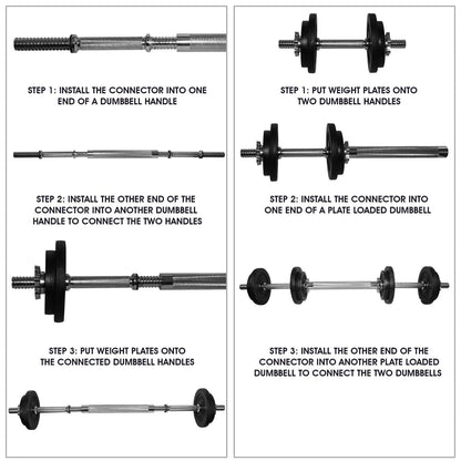 Yes4All Dumbbell Adjustable - 40lbs + Connector