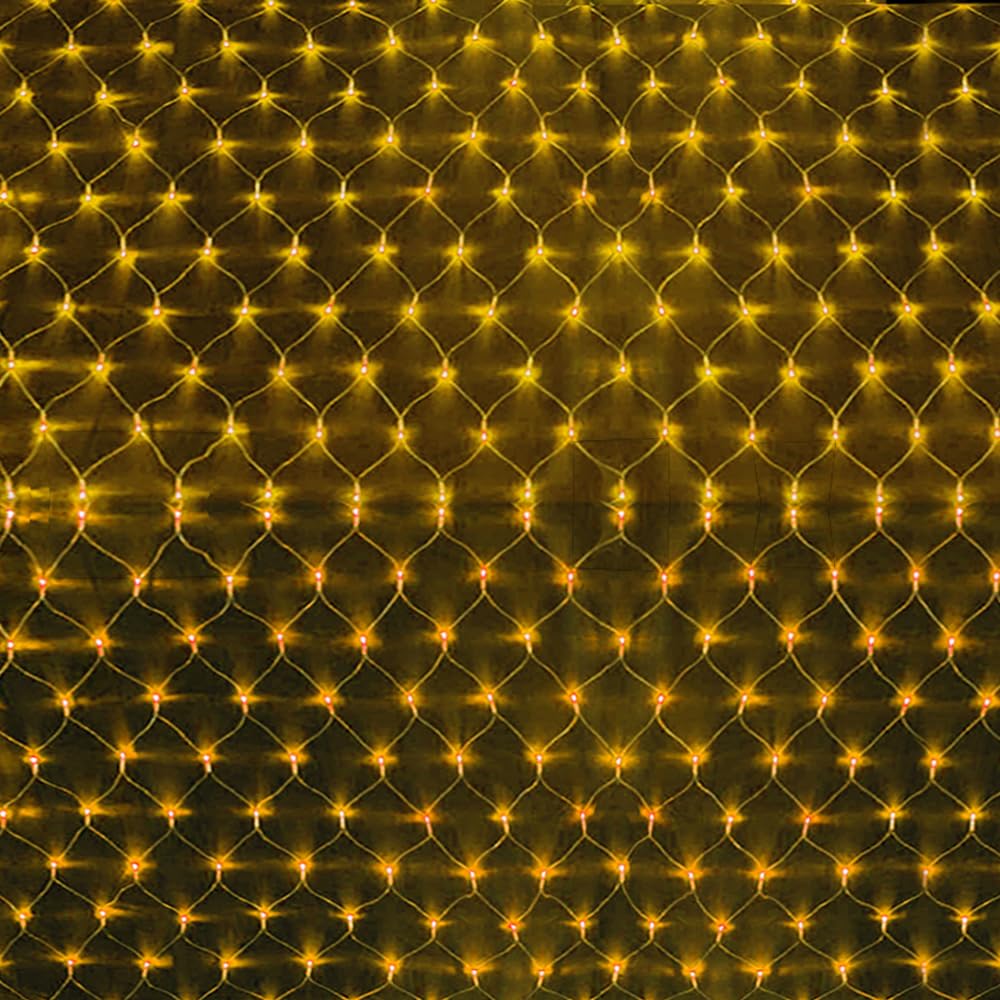 Warm White Net Lights, 360 LED Christmas Lights Outdoor, 21ft x 5ft Large Net Mesh String Lights, 8 Modes Twinkle Light Connectable Plug in for Bushes Christmas Hedge Yard Garden Party Decor