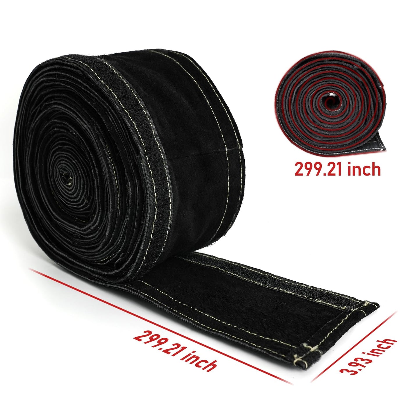 YESWELDER TIG Welding Torch Cable Cover Flame Resistant Leather Black Cover 7.6 Meters(25 Feet Length)
