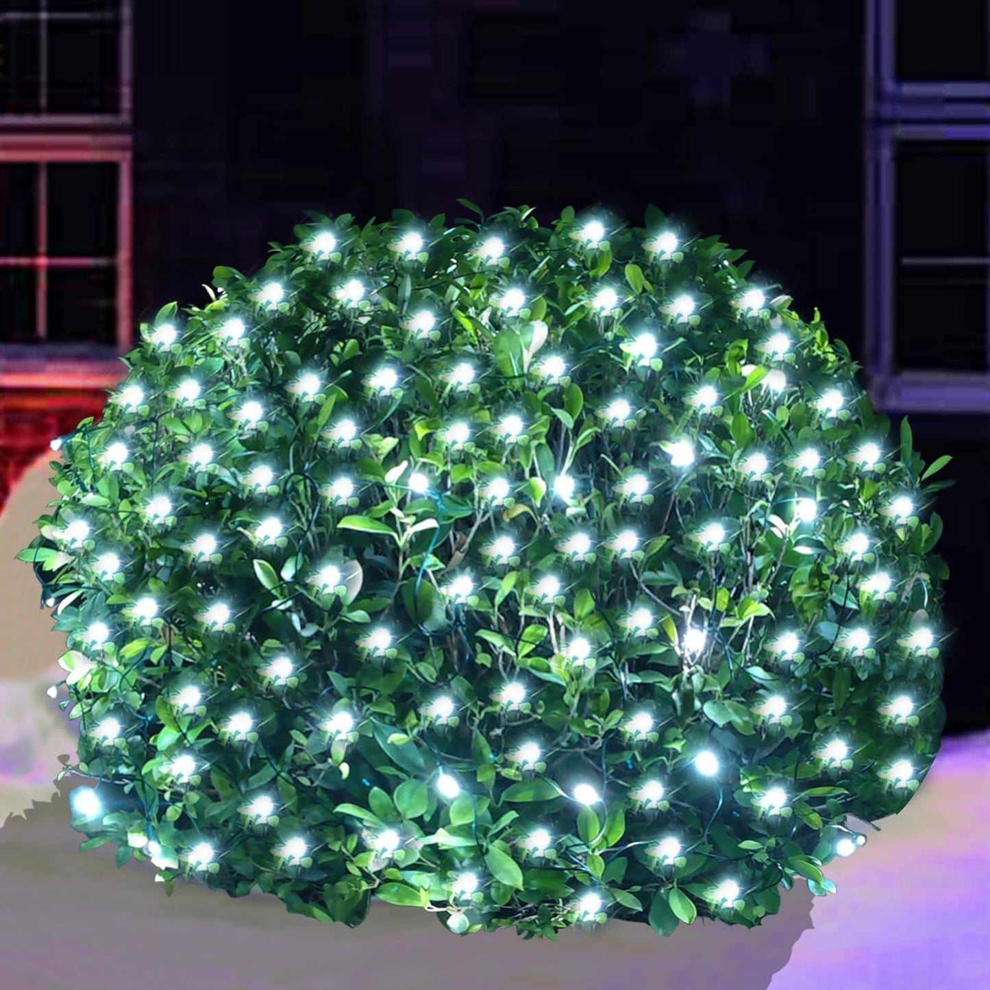 HISHINY Christmas Lights Outdoor Decorations for Bushes,LED Connectable Bush Christmas Lights Outdoor Yard Mesh Shrub Net Light for Party, Holiday, Wedding, Tree,Bushes (Cool White)