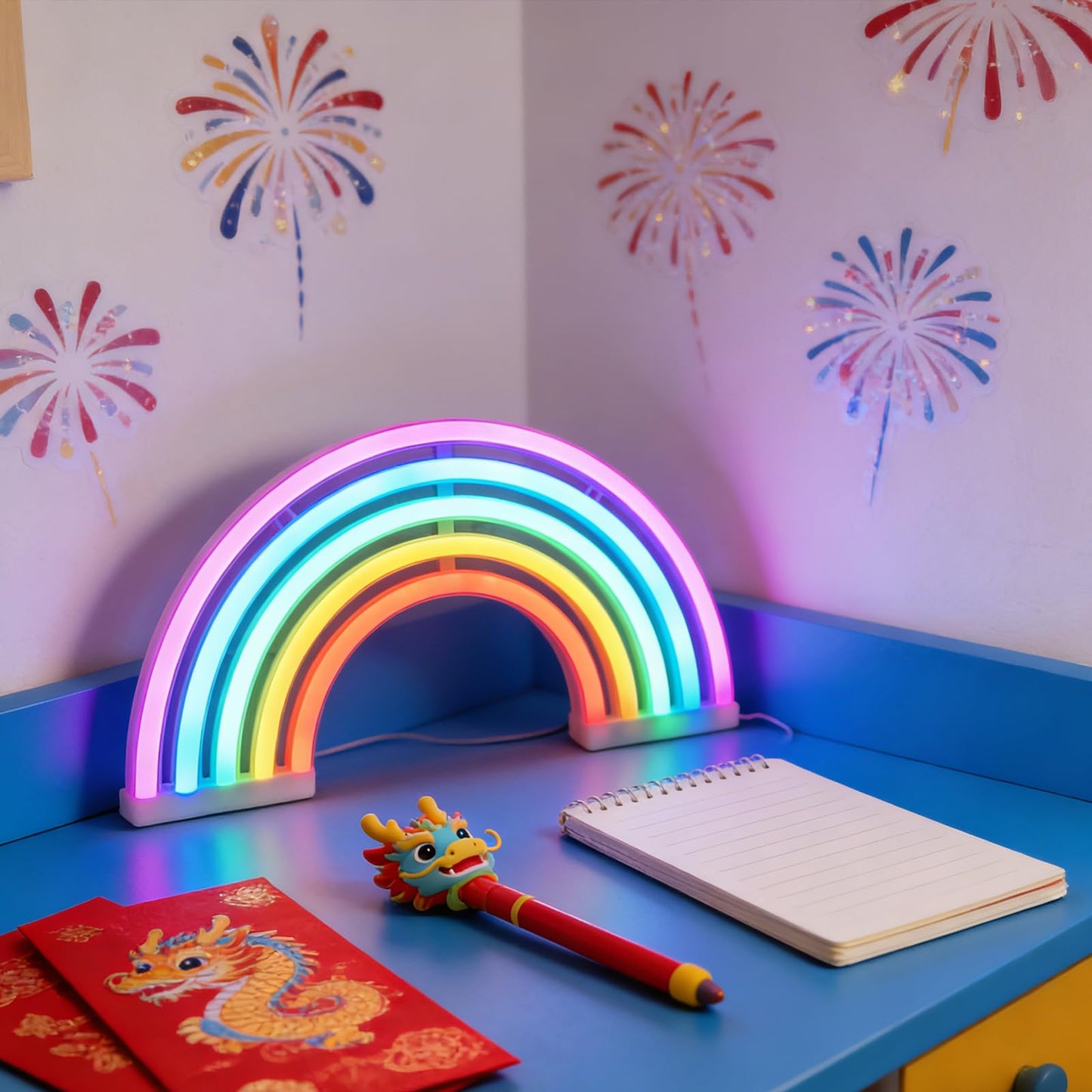 Nordstylee Neon Rainbow Light Signs,Led Rainbow Night Lights Decor Lights for Kid's Gift, Wall, Birthday Party, Christmas, Wedding Decoration