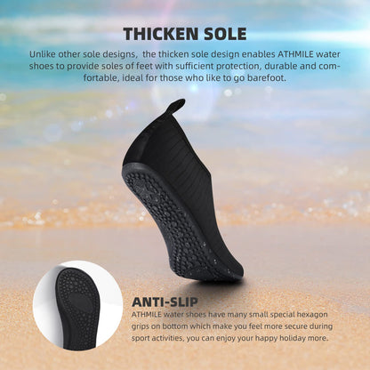 Water Shoes for Women Men Quick-Dry Aqua Socks Swim Beach Barefoot Yoga Exercise Wear Sport Accessories Pool Camping Must Haves Adult Youth Size 5-6 Women/4-5 Men