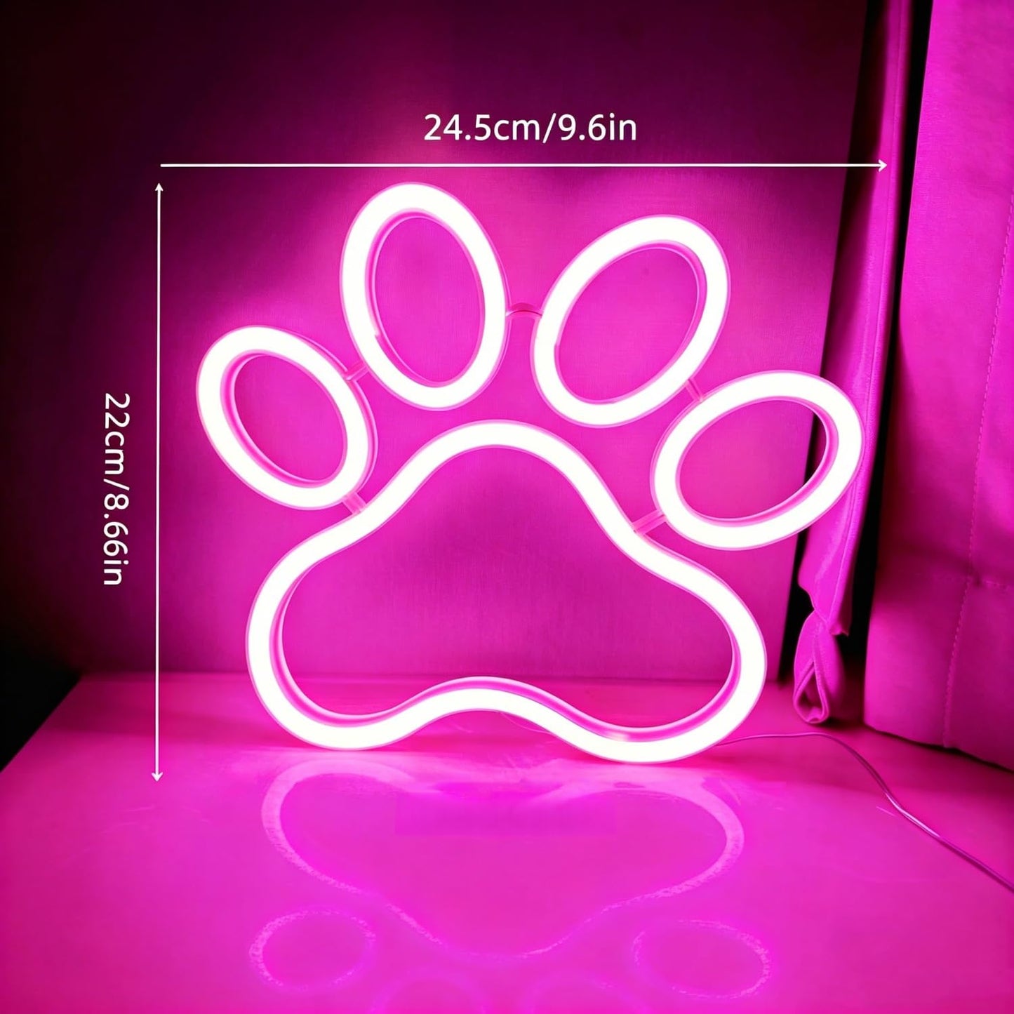 LED Neon Signs Assortment Strawberry Cat Paw Coffee Cup Whale Shapes Indoor Outdoor Decor Party Christmas Valentine's Day Bedroom Ambience