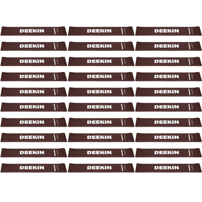 DEEKIN 30 Pcs Resistance Bands Bulk Resistance Loop Elastic Exercise Bands Exercise Equipment for Women Men Home Pilates, Fitness, Gym, Yoga(Dark Brown,40-50 Lbs)