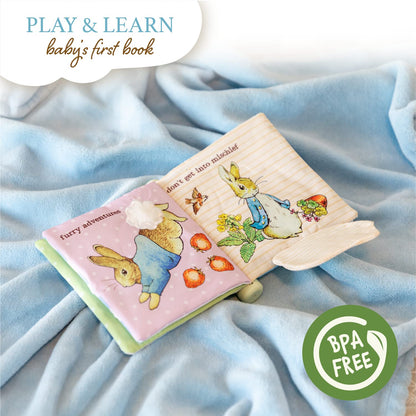KIDS PREFERRED Beatrix Potter Peter Rabbit Soft Teether Book, 1 Count (Pack of 1), Multicolor