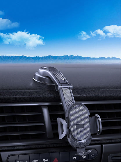 Universal Car Phone Holder - Windshield/Dashboard Mount, Bracket for Phones 13-15, 4.5-6.7 inch Black