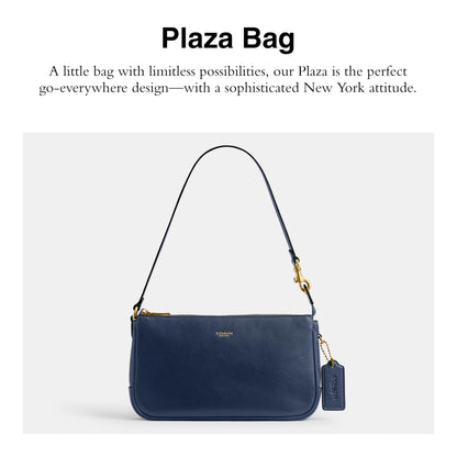 COACH Natural Grain Leather Plaza Bag