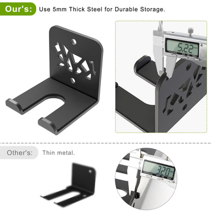 Kipika Versatile Wall Mounted Barbell Holder with 1-Hooks Storage Rack for Barbell Bars Holds Under 33mm Bar Size and Fitness Accessories Space-Efficient Gym Organization for Home & Commercial Use