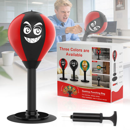 Desktop Punching Bag with Suction Cup - Stress Relief Toy for Office Desk, Heavy Duty Boxing Ball for Adults and Kids, Fun Gift for Coworkers & Friends