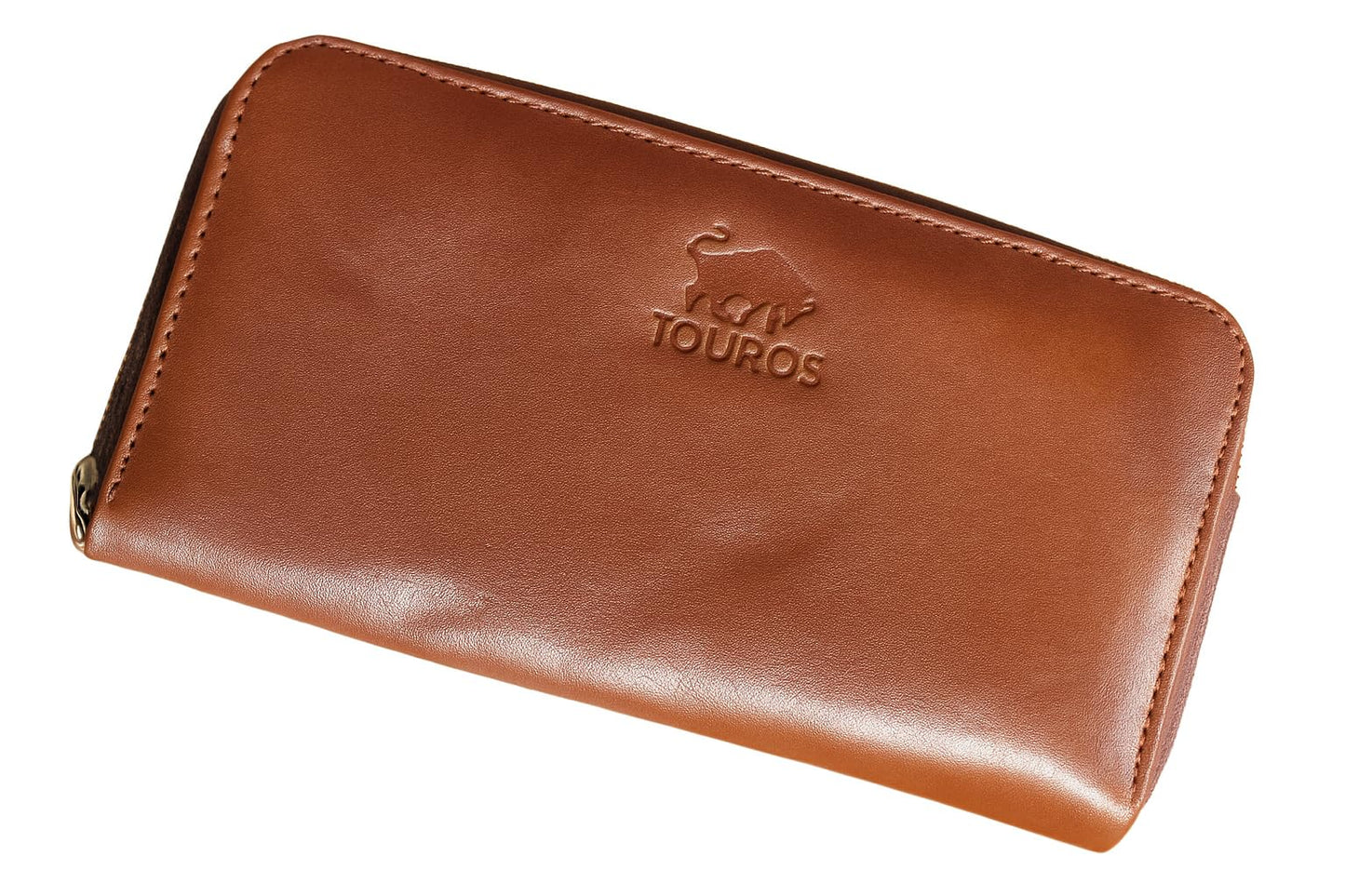 Leather Wallet for Women, Bifold Card Holder, Zipper Clutch, Brown Elegant Purse, Genuine Cowhide