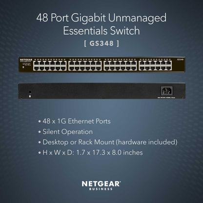 NETGEAR 5-Port Gigabit Ethernet Easy Smart Managed Essentials Switch - Desktop or Wall Mount, Home Network Hub, Office Ethernet Splitter
