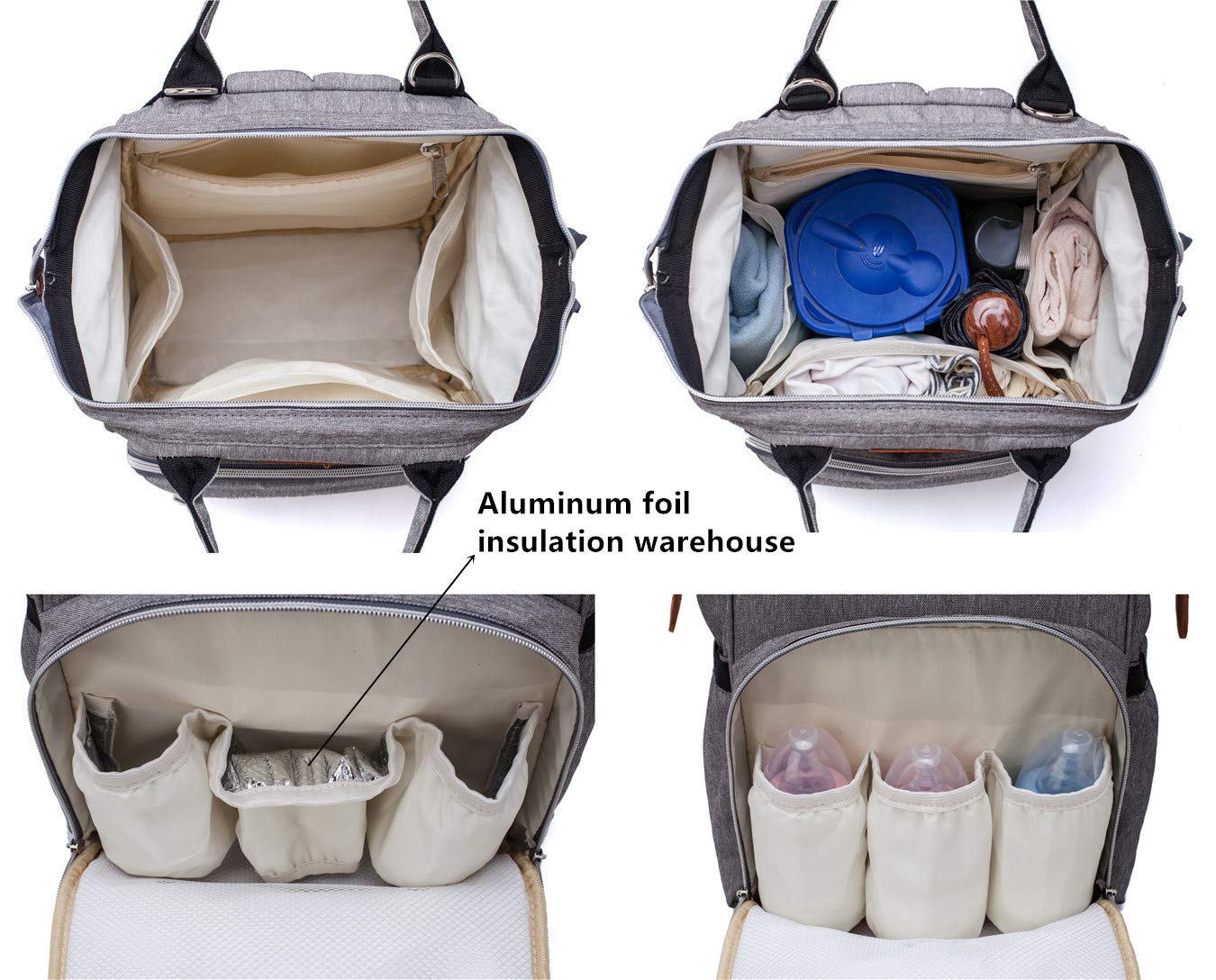 Diaper Bag Backpack for Baby Boy Girl, Multi-Function Diaper Bag for Baby Care, Waterproof Large Capacity Travel Backpack, Diaper Bags Essentials for Mom, Dad