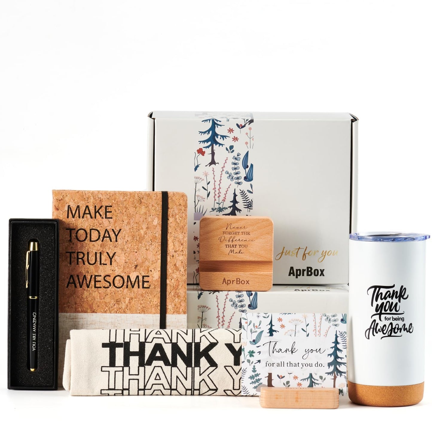 APRBOX Teacher Appreciation Gifts in Bulk Thank You Gift for Women with Thank You Cards for Men Employee Principal Appreciation Gifts Baskets for Coworkers Social Secretary Gifts Going Away