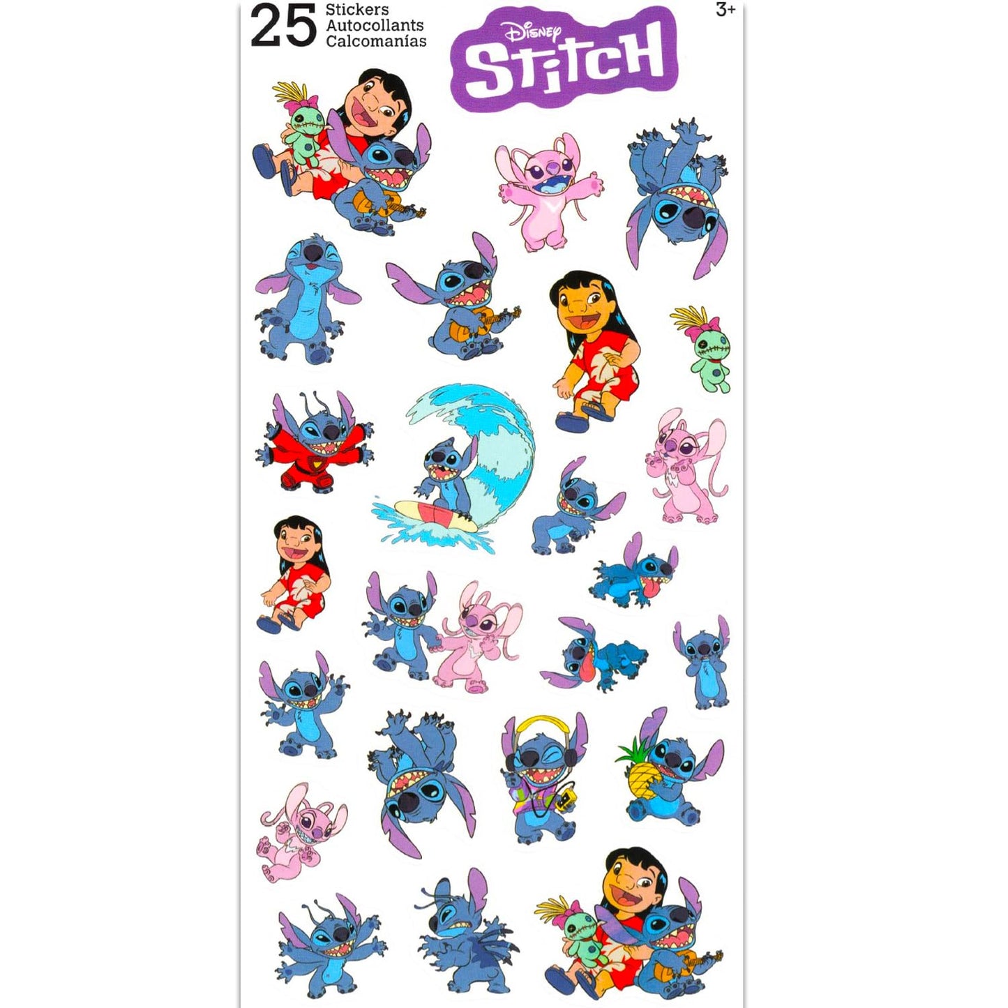 Disney Lilo & Stitch Pink Stack Store And Carry Stackable Tin Box Set - Bundle of Disney 3 Stack Storage Containers and Stickers | Stitch Canisters for Storage