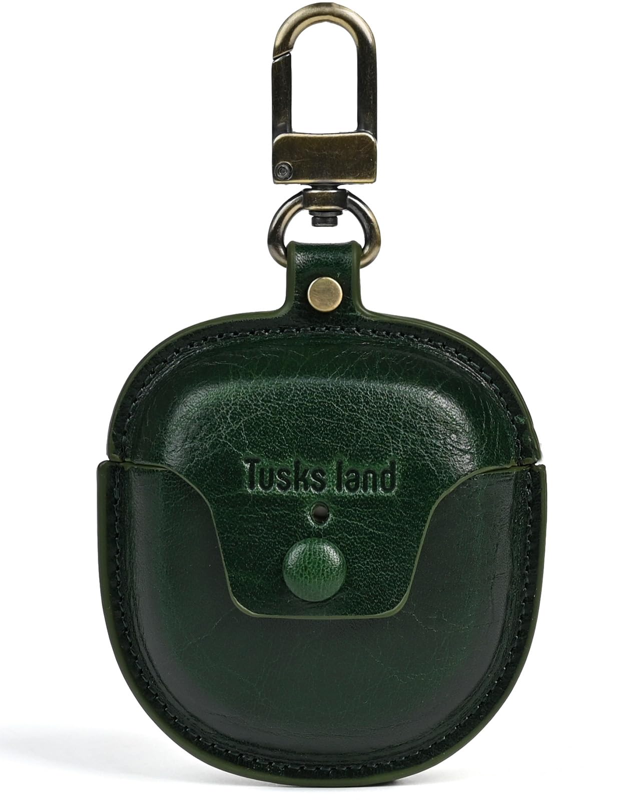 Tusks Land case for Bose QuietComfort Ultra & Bose QuietComfort Earbuds II,Bluetooth Earphone Protective Cover Genuine Leather Earphone Case (Green)