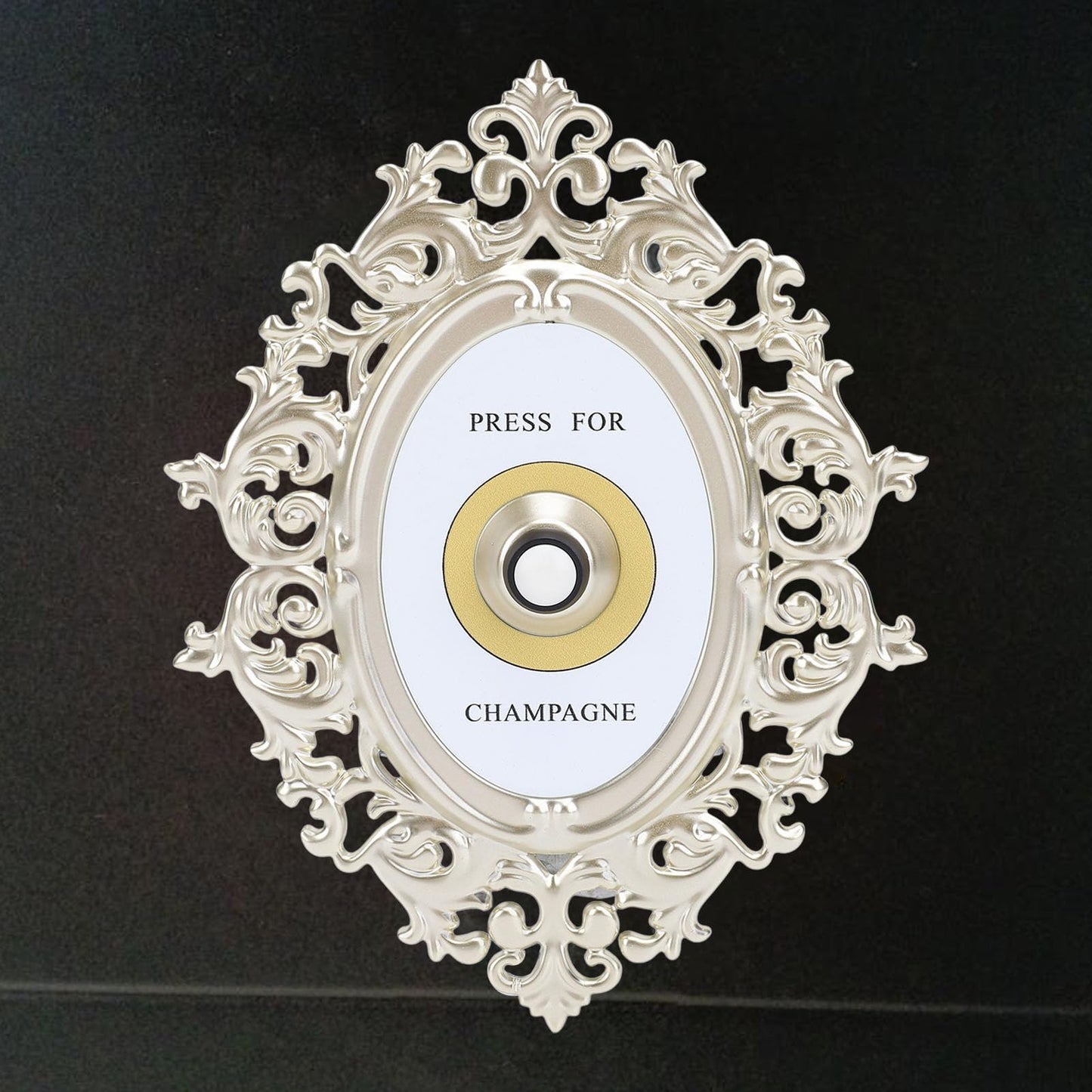 Retro Champagne Button, Metal Decorative Press Champagne Door Rings Bell for Home Restaurants Bedrooms Celebrations