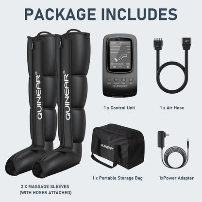 QUINEAR Air Compression Recovery System, Professional Sequential Device for Massage Therapy, Foot and Leg Recovery Boots to Improve Circulation for Athletes, FSA-HSA Eligible (Small)