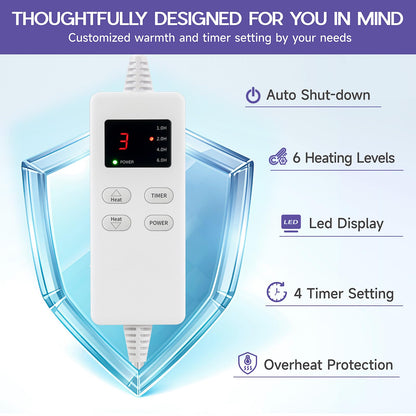 Large Heating Pad for Back Pain Relief, Electric Heating Pad for Neck and Shoulders, Auto Shut Off, Fast Heat, Christmas Gifts for Women Men, Birthday Gifts for Mom Dad (17'' x 33)