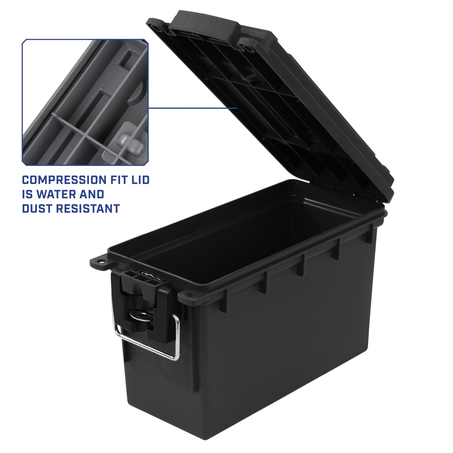 Sheffield 12629 Ammo Storage Box, Mothers Day Gifts for Mom,.30 Cal Field Boxes, Lockable Storage Box with Handle, Secures Hunting Gear, Supplies, and Bullets, Made in USA