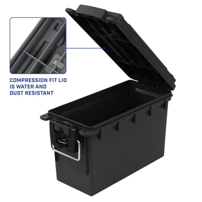 Sheffield 12629 Ammo Storage Box, Mothers Day Gifts for Mom,.30 Cal Field Boxes, Lockable Storage Box with Handle, Secures Hunting Gear, Supplies, and Bullets, Made in USA