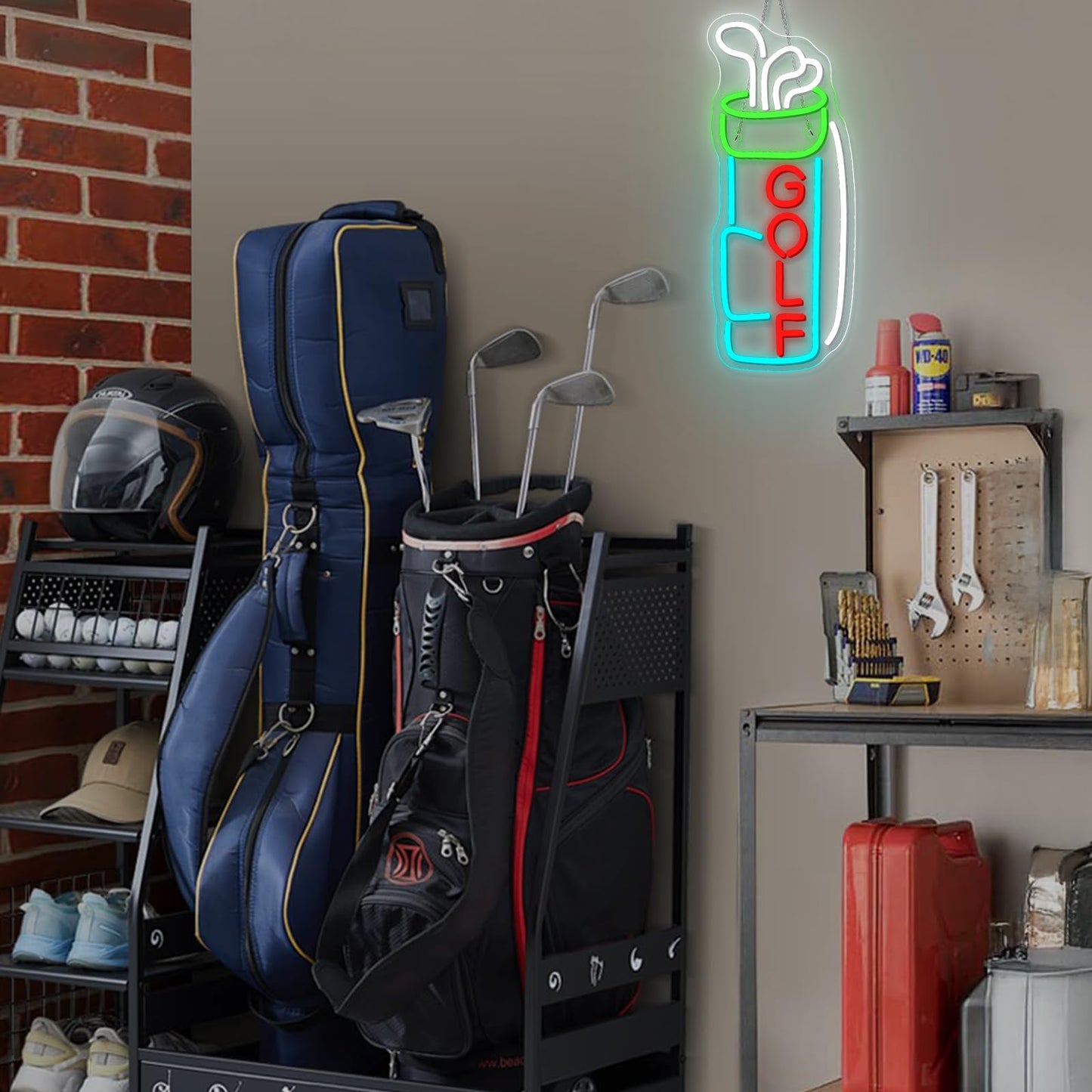 Horseneon Golf Neon Sign for Wall Decor, Golf Neon Led Sign, Creative Neon Lights Signs with USB Powered for Golf Club, Backdrop Lights, Wall Hanging Decor
