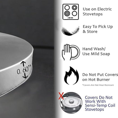 Snowman Stove Burner Covers, Christmas Decor Gas Stove Burner Covers 8 ＆10 Inches Stove Top Covers Electric Stove 4 Pcs Metal Stove Cover Gas Stove Top Covers, Cooktop Decorative,Xmas Decorations