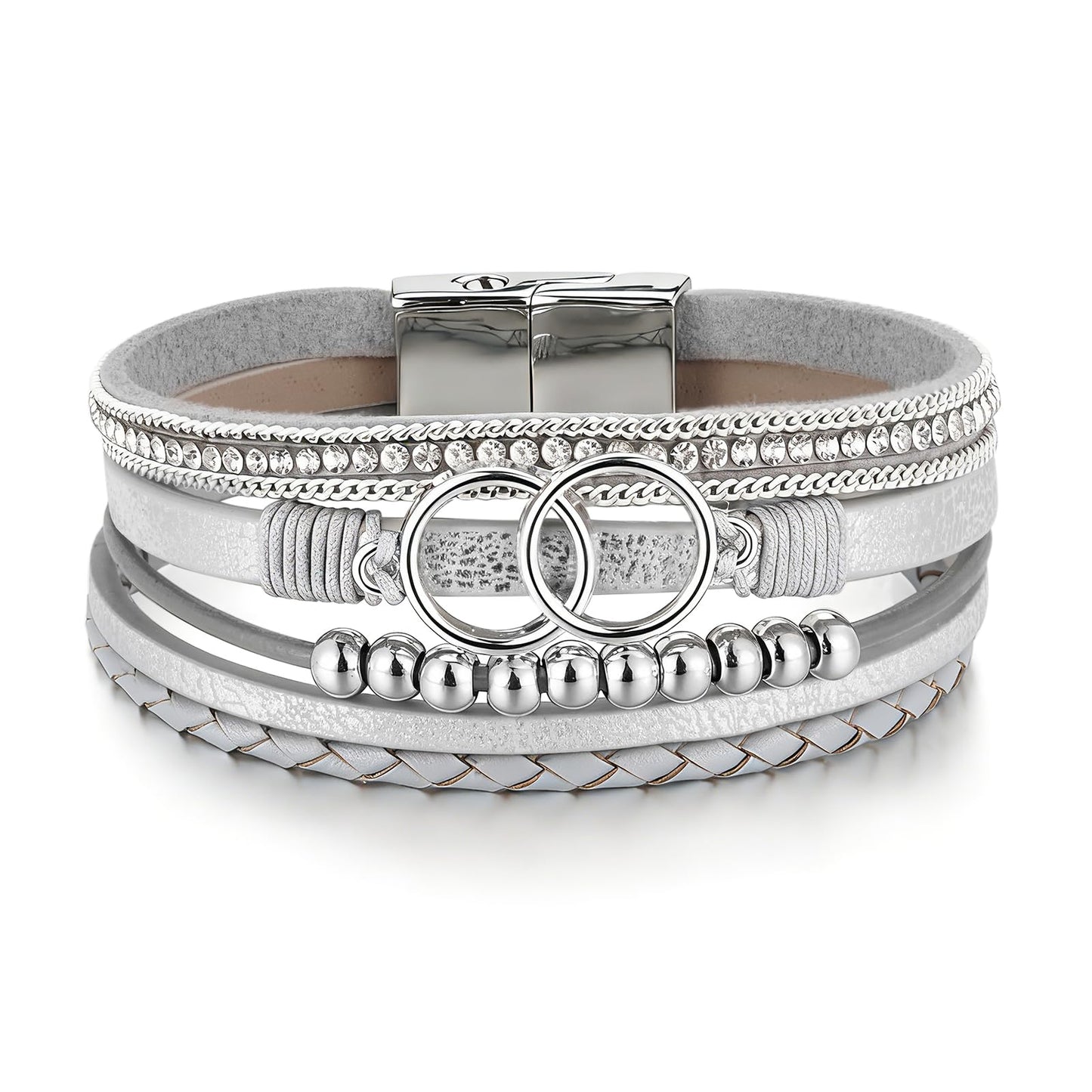 XIUDA Urn Bracelet for Ashes Boho Cremation Jewelry for Ashes Stainless Steel Memorial Cremation Bracelet Ashes Keepsake for Women