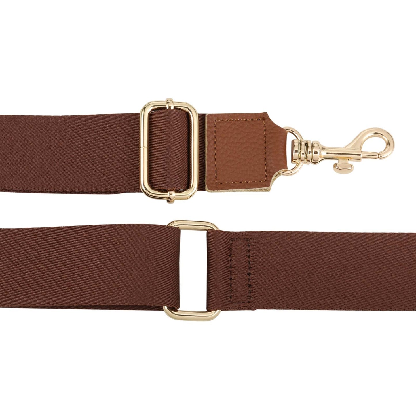 Allzedream Thick Purse Strap Wide Adjustable Replacement Crossbody Bag Handbag (Dark Brown-Leather tip)