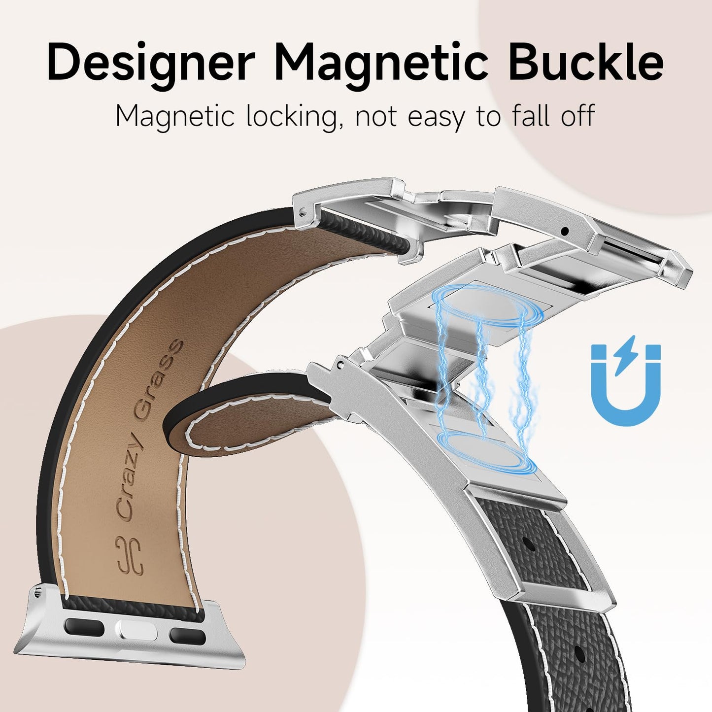 Slim Leather Band for Women Compatible with Apple Watch 40mm 44mm 41mm 45mm 42mm 46mm 49mm 38mm,Thin Genuine Leather Replacement Strap for iWatch Series SE/11/10/9/8/7/6/5/4/3/2/1/Ultra