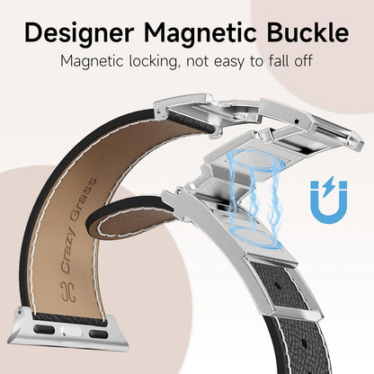 Slim Leather Band for Women Compatible with Apple Watch 40mm 44mm 41mm 45mm 42mm 46mm 49mm 38mm,Thin Genuine Leather Replacement Strap for iWatch Series SE/11/10/9/8/7/6/5/4/3/2/1/Ultra