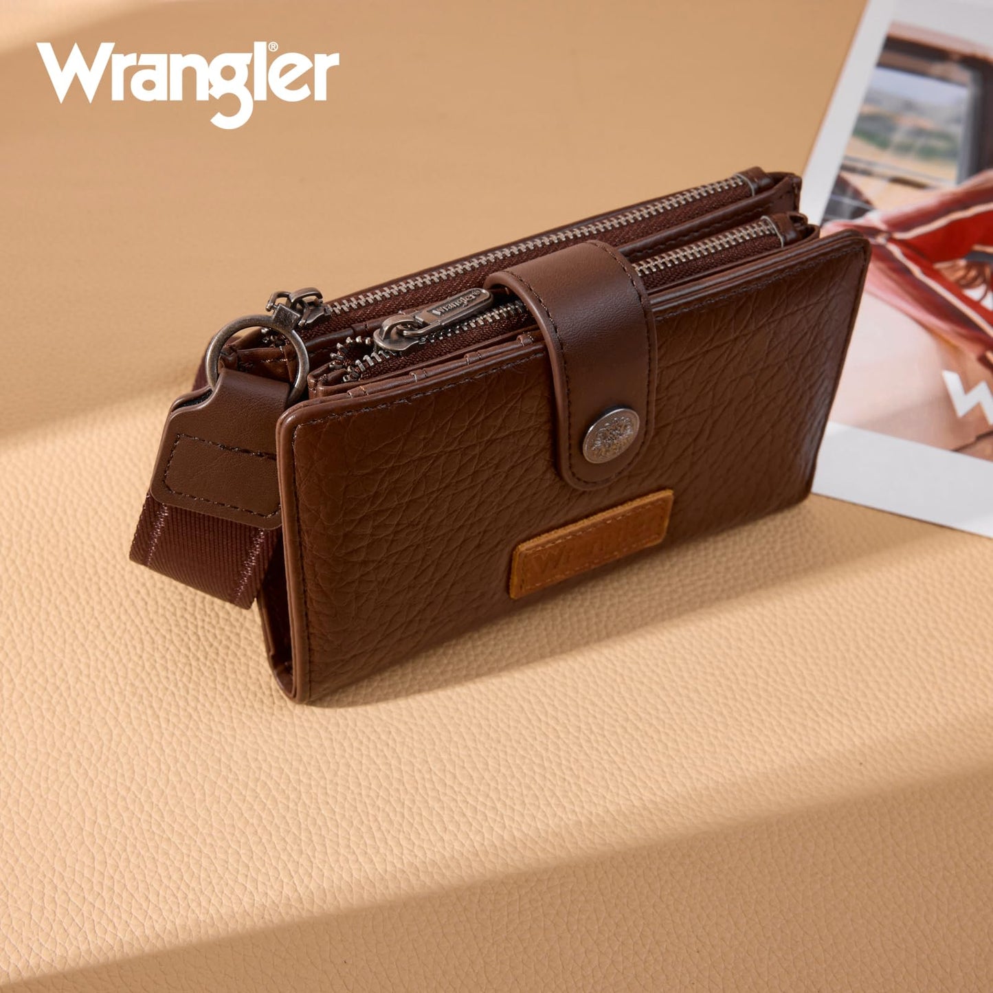 X Wrangler Wallets for Women Small Wristlet Wallet, Bifold Credit Card Holder Wallets with Rfid Protection