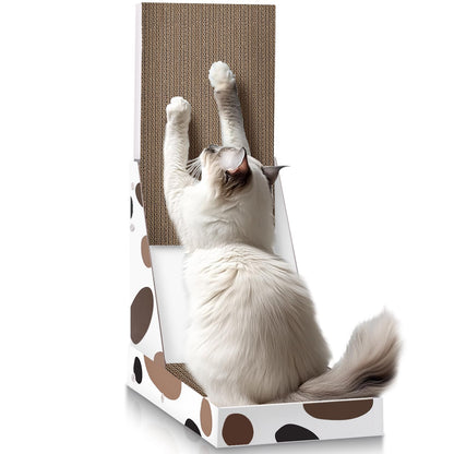 ComSaf Cat Scratcher L Shape, 25" Cat Scratching Post for Indoor Cats Adults with Cat Scratch Box and Cat Sratching Board, Vertical Wall Cat Scratch Pad Bed