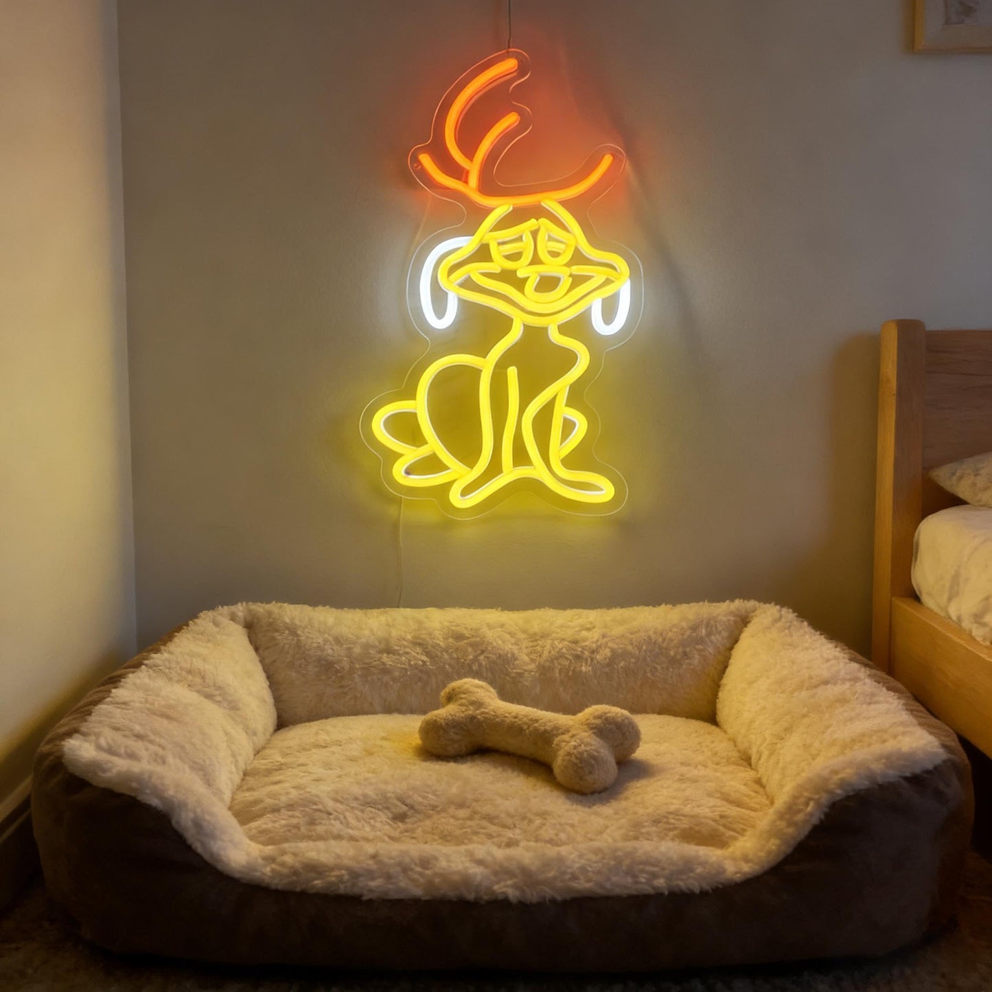 Neonawall Dog Neon Sign, Dimmable USB-Powered LED Light for Wall Decor, Bedroom Living Room Christmas Decoration 7.9 x 15.2 inch
