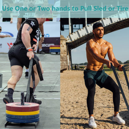 CORECISE Weight Sled Pulling Strap Belt,Sled Trainer Pull Leash of Sled Harness,for Strength Speed Agility Training (Strap 2pcs)