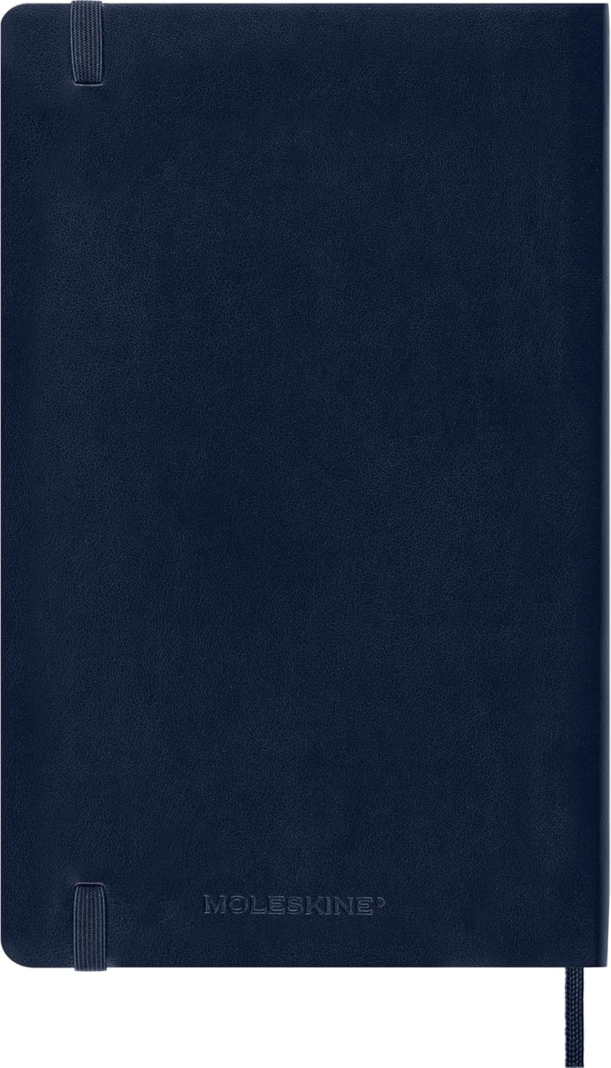Moleskine Classic Notebook, Soft Cover, Large (5" x 8.25") Ruled/Lined, Sapphire Blue, 192 Pages