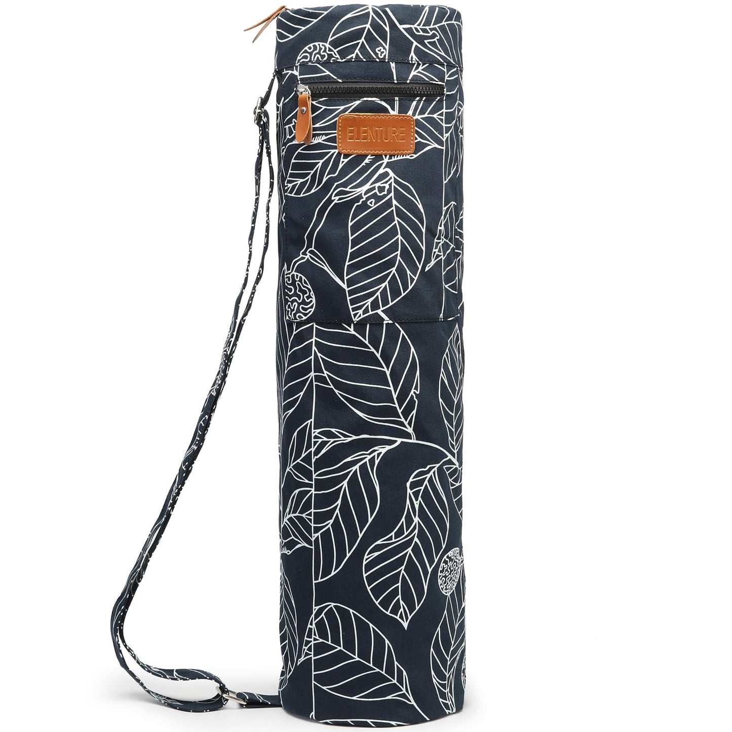ELENTURE Yoga Mat Bag for Women & Men,Travel Gym Bag for 1/4" 1/3" Thick Exercise Yoga Mat, Full-Zip Yoga Mat Carrier Bag for Class workout Bachelorette with Pockets and Adjustable Strap
