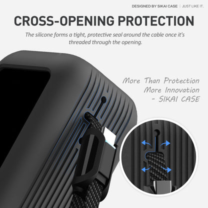 Silicone Case for Anker Laptop Power Bank (25,000mAh 165W) 1/4" Nut Hole,SD/SIM Card Storage, Display Protection&Dustproof, Travel Protective Cover Compatible with Anker Power Bank 165W (Gray)