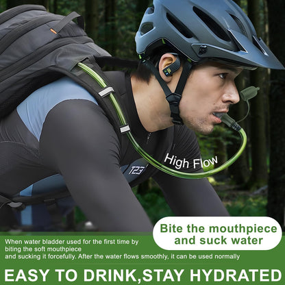 Hydration Bladder, 3L Water Bladder for Hiking Backpack, BPA-Free Leak Proof Water Reservoir Storage Bag, Water Pouch Hydration Pack Replacement for Camping Cycling Running, Military Green