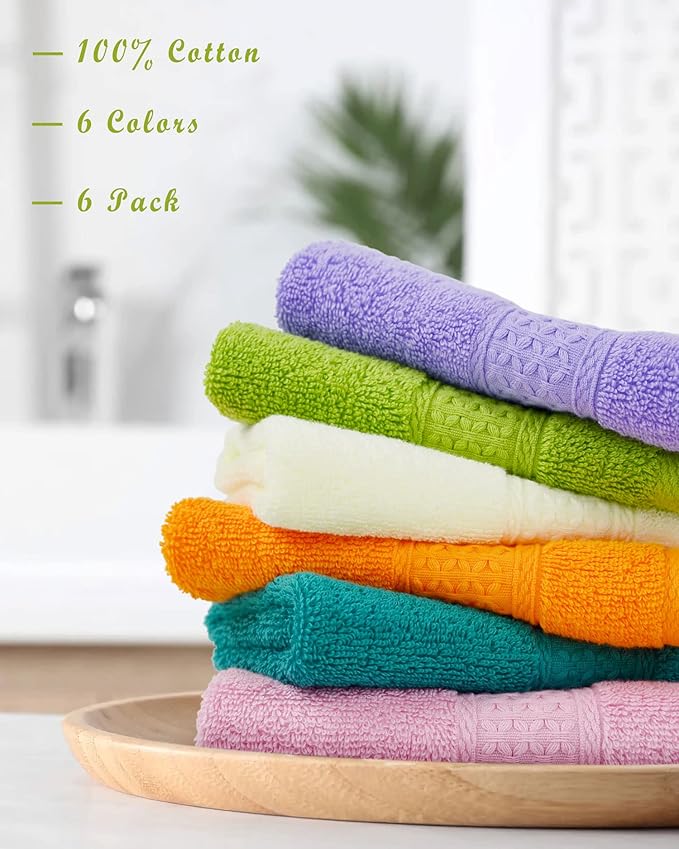Cleanbear Cotton Wash Cloths Soft Washcloths