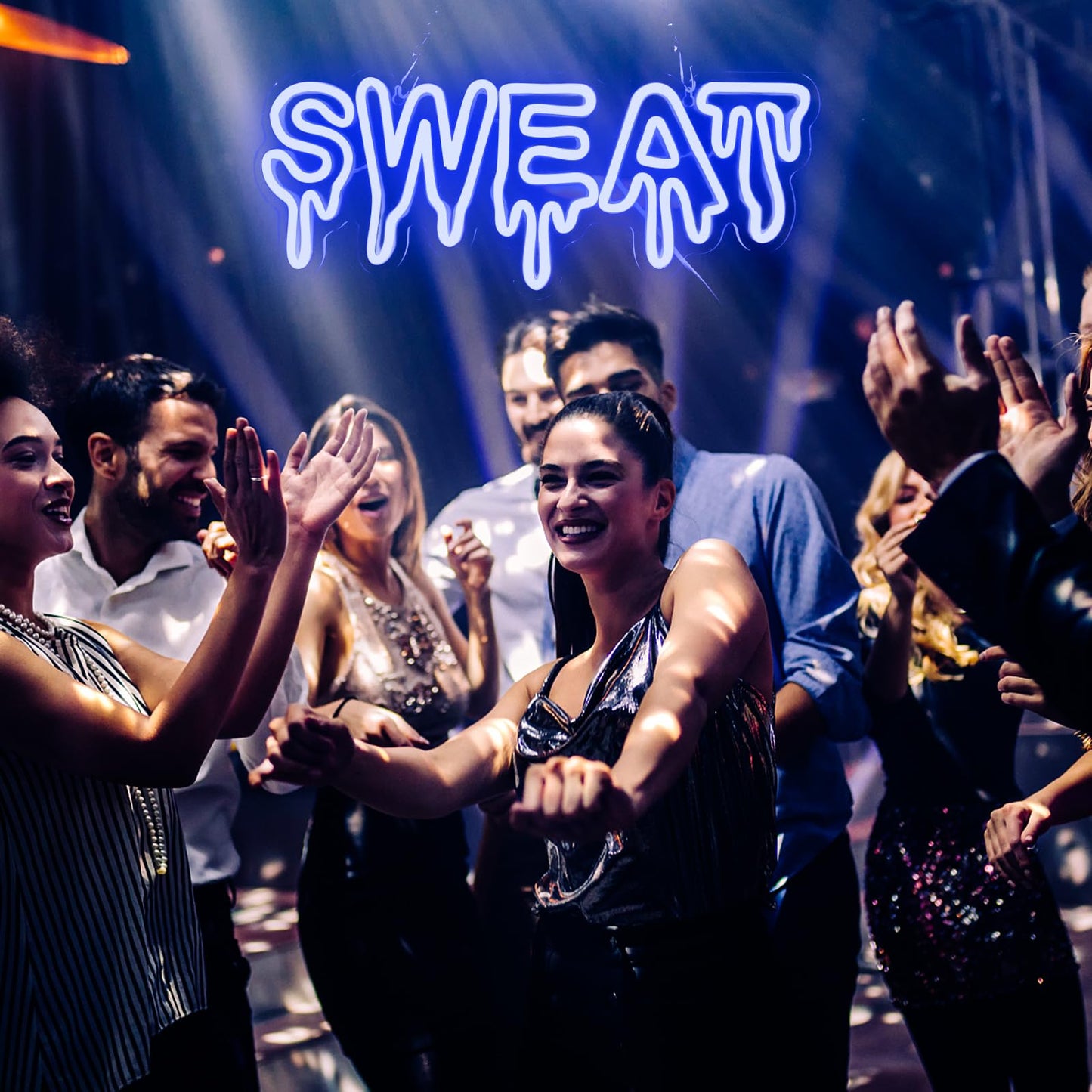 Sweat Neon Sign for Home Gym Wall Decor Sweat Gym Lighting Man Cave Decor Wall Art Gift 16.8"×6.8"