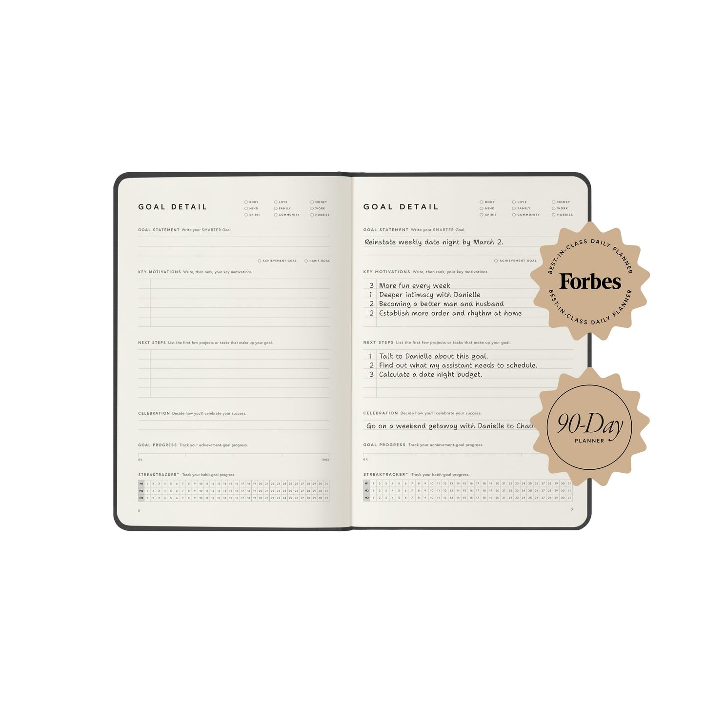 Full Focus Oatmeal Linen Planner by Michael Hyatt - The #1 Daily Planner to Set Annual Goals, Increase Focus, Eliminate Overwhelm, and Achieve Your Biggest Goals - Hardcover