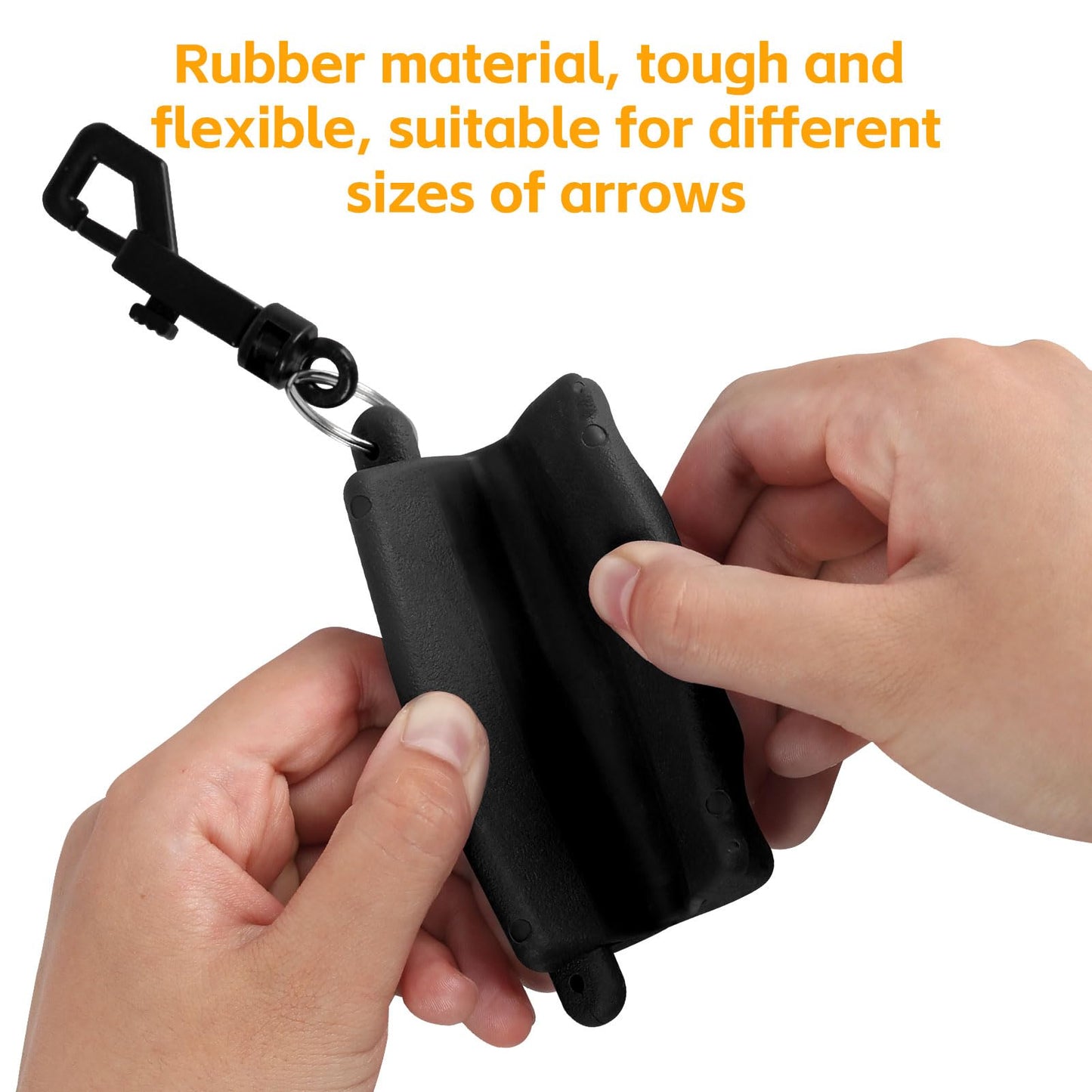 3 Pack Archery Arrow Puller Target Remover Gripper, Rubber Arrow Puller Tool with Belt Clip, Hand Saver Arrow Puller Gripper Archery for Practice Shooting, Black