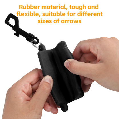 3 Pack Archery Arrow Puller Target Remover Gripper, Rubber Arrow Puller Tool with Belt Clip, Hand Saver Arrow Puller Gripper Archery for Practice Shooting, Black