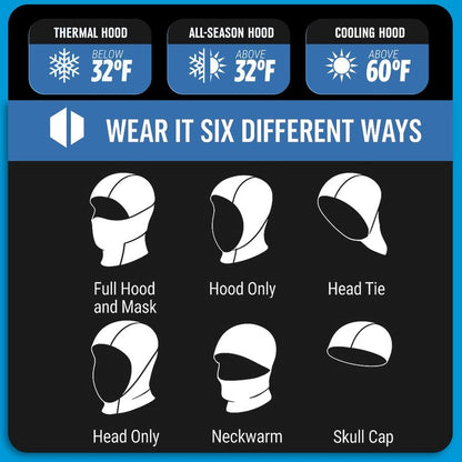 Sports Unlimited Adult/Kids Hood, Football Shiesty Mask, Ski Mask for Men and Women, Summer Balaclava (Warm/Cooling Options)