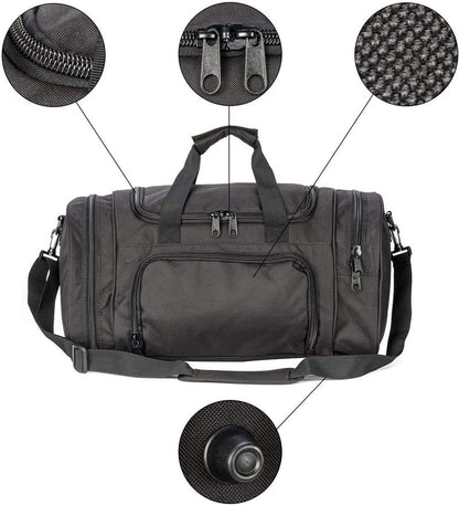 Miramrax Gym Bag Duffle Bags for Men Women with Shoes Compartment Sport Weekend Travel Overnight Carry On Bag for Tactical Military Travel Work Out Bags (Black)