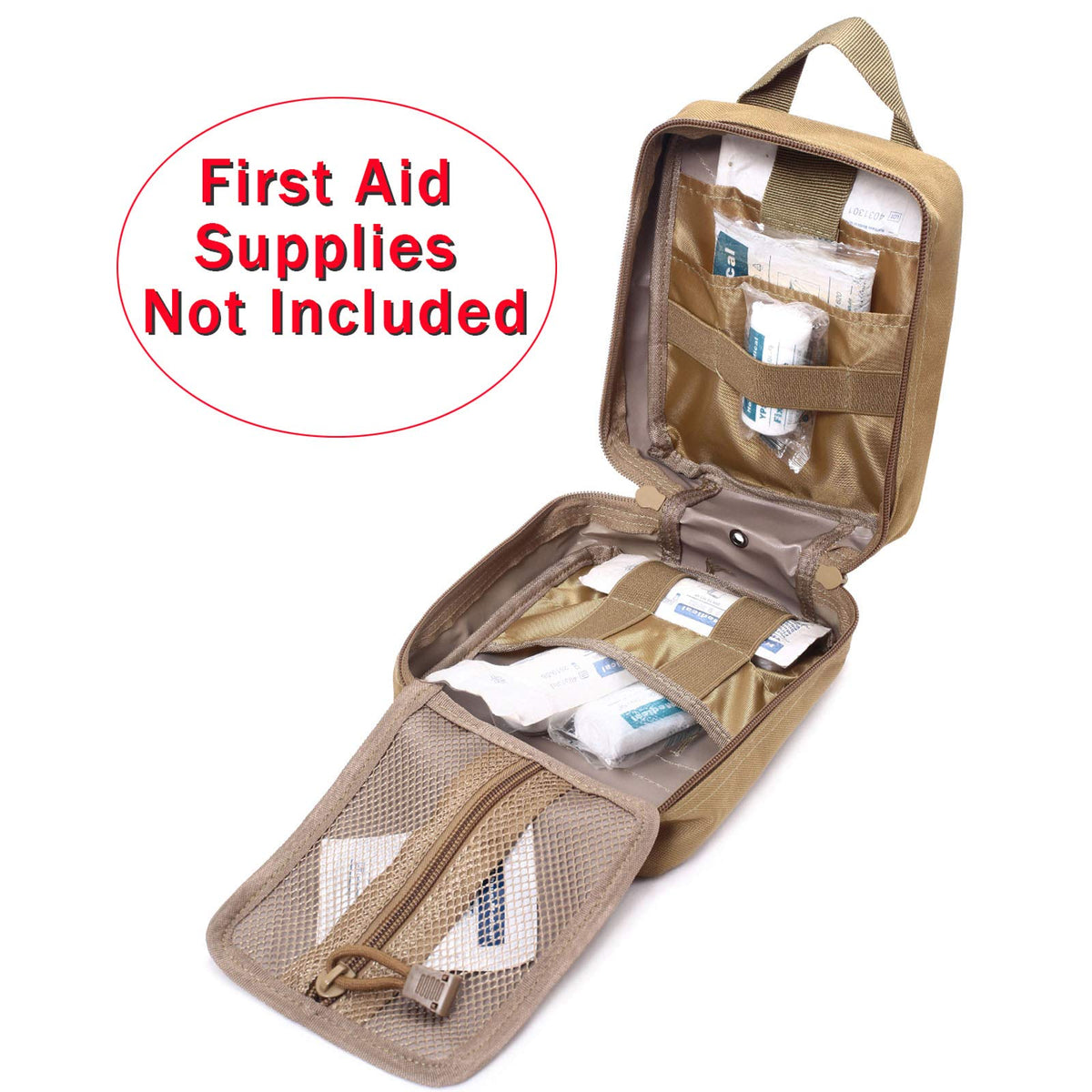 Honestptner Molle Pouch, Sturdy 600D Nylon Tactical Medical Pouch,Rip-Away EMT First Aid Pouch (Bag Only)