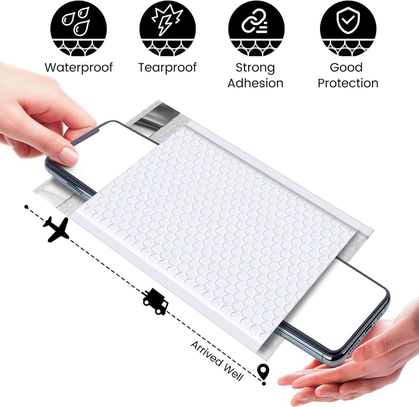 Fuxury 500 Pack White Bubble Mailers 6x10 Inch, Small Bubble Shipping Envelopes#0 Thick Bubble Padded Mailer Strong Adhesion Padded Envelopes for Mailing Jewelry,Makeup