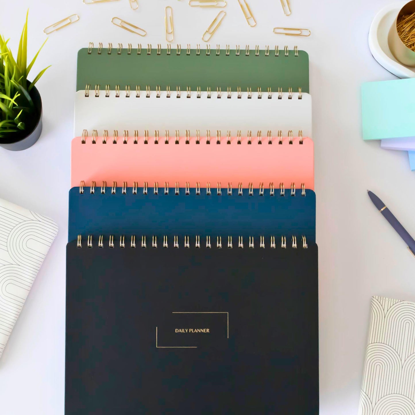 Merely Home Undated Daily Planner | 8.25” x 11.75” Work To-Do Notebook | ADHD Academic Organizer | Multi-Layout | Men and Women Planner | College Supplies | Evergreen | Landscape Layout