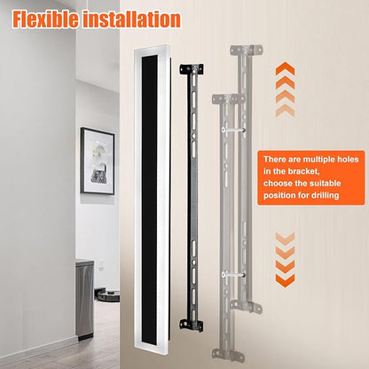 TooCust 2 Pack 23.6in Long Outdoor LED Wall Light, IP65 Waterproof, 24W Warm White 3000K, Narrow Strip Light, Long Wall Sconce for Garage, Wired Installation