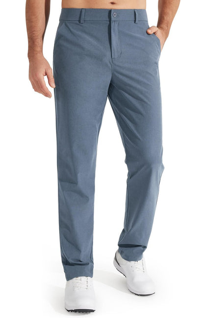 Libin Men's Pants 30" Comfy Business Casual Golf Pants Quick Dry Lightweight Fashion Outfits for Men Travel Vocation Dress Work Water Resistant, Ice Blue, 40W x 30L
